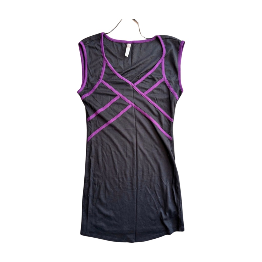 Women's Black and Purple Maternity Tunic